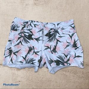 Tropical Cut Off Jean Shorts Size 16